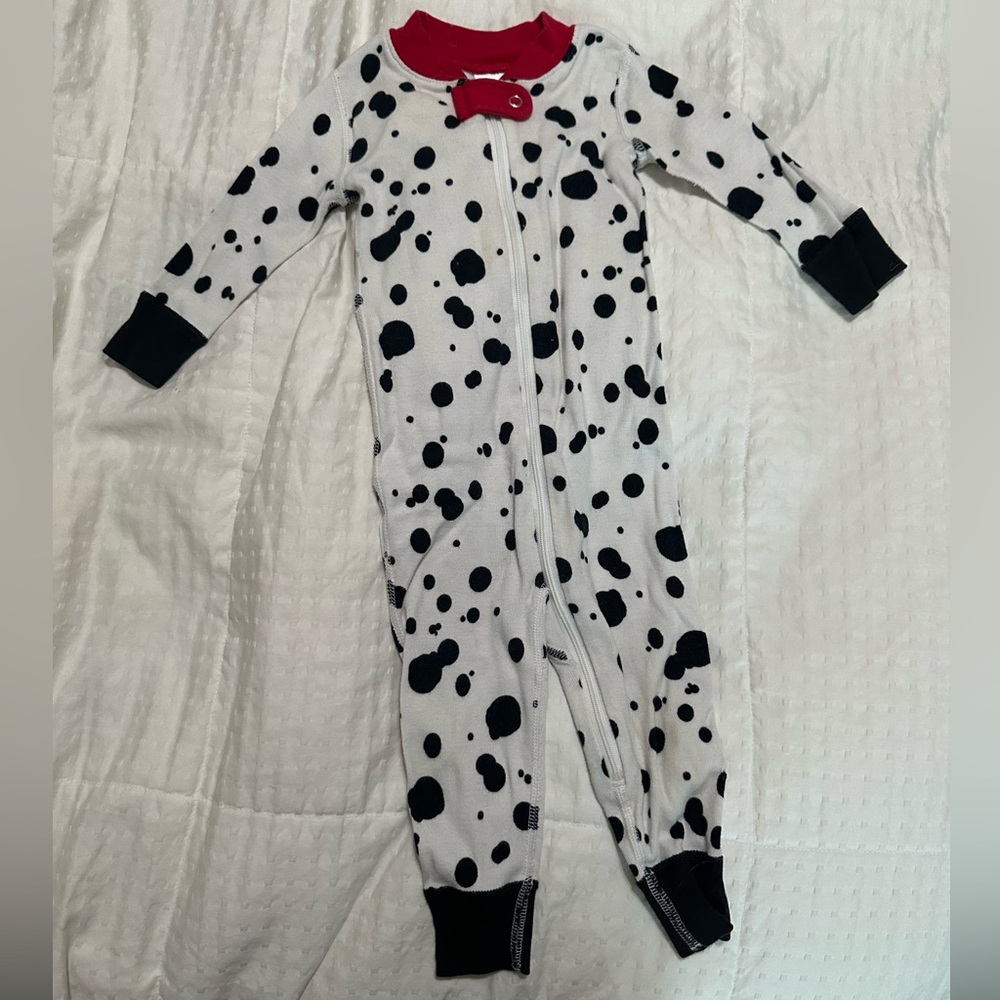 Dalmatian onesie- great for onesie or Halloween costume